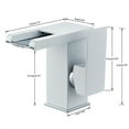 thumbnail image 6 of LED Bathroom Sink Faucet Waterfall Single Hole Vanity Faucet Vessel Mixer Tap Chrome, 6 of 10
