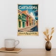 thumbnail image 3 of Cartagena Retro Travel Poster Vintage Colombia Tourism with Colonial Architecture & Sea Views Canvas Poster, 3 of 8