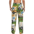 thumbnail image 3 of Xecao Construction Machinery1 Men's Straight Lounge Pajama Pants: The Ultimate in Comfortable Sleepwear, 3 of 9
