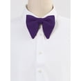 thumbnail image 2 of Pajarita Sólida Pre-Atada Fiesta Formal Prom Pajarita Terciopelo Para Hombres Púrpura índigo One Size, 2 of 5