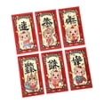 thumbnail image 1 of GUOOL 6Pcs New Year Red Envelopes Hong Bao for Spring Festival Graduation Birthday Style C, 1 of 9