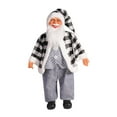 thumbnail image 3 of Kokiya Santa Claus Christmas Figurine 24" Collectible for Desk Indoor Outdoor Party Black White, 3 of 9