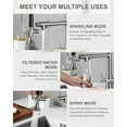 thumbnail image 3 of WOWOW Double-Handles Pull Down Sprayer Kitchen Faucet with Drinking Water for 1 or 3 Hole in Solid Brass in Brushed Nickel, 3 of 5