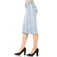 thumbnail image 3 of Fashion2Love Women's Juniors/Plus Size Calf - Length Pencil Stretch Denim Skirt, 3 of 7