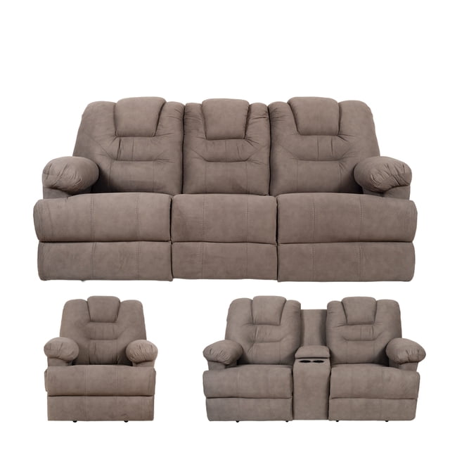 Sala 3 2 1 Reclinable Ferrara Cafe - Kessa Muebles