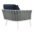 thumbnail image 4 of Modway Stance Modern Fabric & Aluminum Outdoor Left-Facing Armchair in Navy, 4 of 7