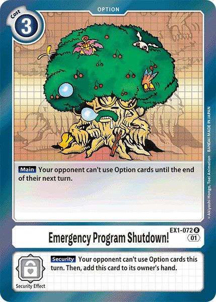Digimon Classic Collection Rare Emergency Program Shutdown! EX1-072