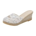 thumbnail image 2 of AXXD Womens Sandals Dressy White Wedge Summer High Heel Mothers Day, 2 of 6