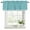 Turquoise, variant on Farmhouse Aqua White Striped Curtain Valances for Windows, Kitchen Valance Window Treatments Panel 2 Pack, Modern Stripes Rod Pocket Short Curtains for Bathroom Bedroom 42 x 12 Inch
