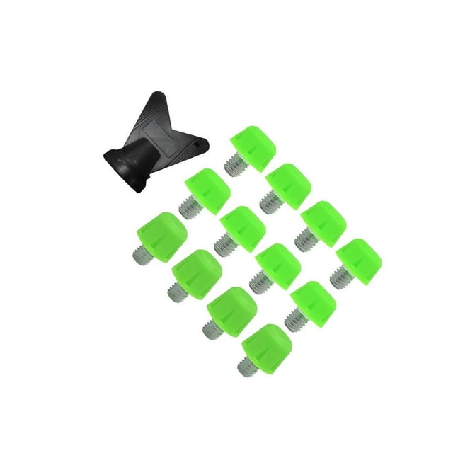 Baohd Football Shoe Spikes Set 12PCS Including Football Boot Studs With Wrench Outdoor Indoor Friends Green 8mm 11mm