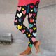thumbnail image 1 of TaTaai Women's Valentine Print Casual Yoga Leggings, Valentine's Day Gift, Daily Home Activewear Leggings Gift, 1 of 6