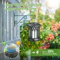 thumbnail image 4 of 2 Pack Solar Lantern Outdoor Lights, Hanging Solar Lanterns Outdoor Waterproof, Lanterns Decorative Outdoor LED Flickering Flameless Candle Mission Lights for Yard Table Garden (Black), 4 of 10