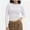 White, variant on Womens Long Sleeve Shirts Basic Crop Tops Going Out Fall Fashion Underscrubs Layer Slim Fit Tops