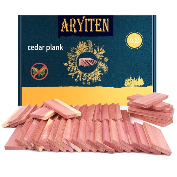 Bloques de cedro para almacenamiento de ropa Aryiten, paquete de 42 tablas