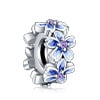 5mm Blue Daisy Spacer Beads
