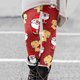 thumbnail image 4 of Leggings acanalados Gibobby de cintura alta con estampado de confort casual para mujer Navidad moda Rojo L, 4 of 5
