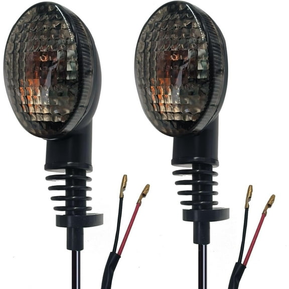 VRWEARE Motorcycle Turn Signal Indicator Light Compatible with KAWASAKI EX250R NINJA 250 250R KLX250S KLX250SF VN650 Vulcan S Front/Rear Blinker Lamp (Smoke shell)