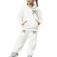 thumbnail image 6 of Kiijoy Girls 2 Piece Bow Long Sleeve Hoodie and Jogger Pants Outfits, Sizes 2-13, 6 of 6