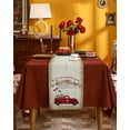 thumbnail image 2 of Valentines Day Table Runners Cotton Linen Red Truckload of Love Rustic Farmhouse Non-Slip Rectangle Party Tablecloth Holiday Decor for Kitchen,Home ,Dining Table ,Outdoor,Extra Long 13X108 Inches, 2 of 8
