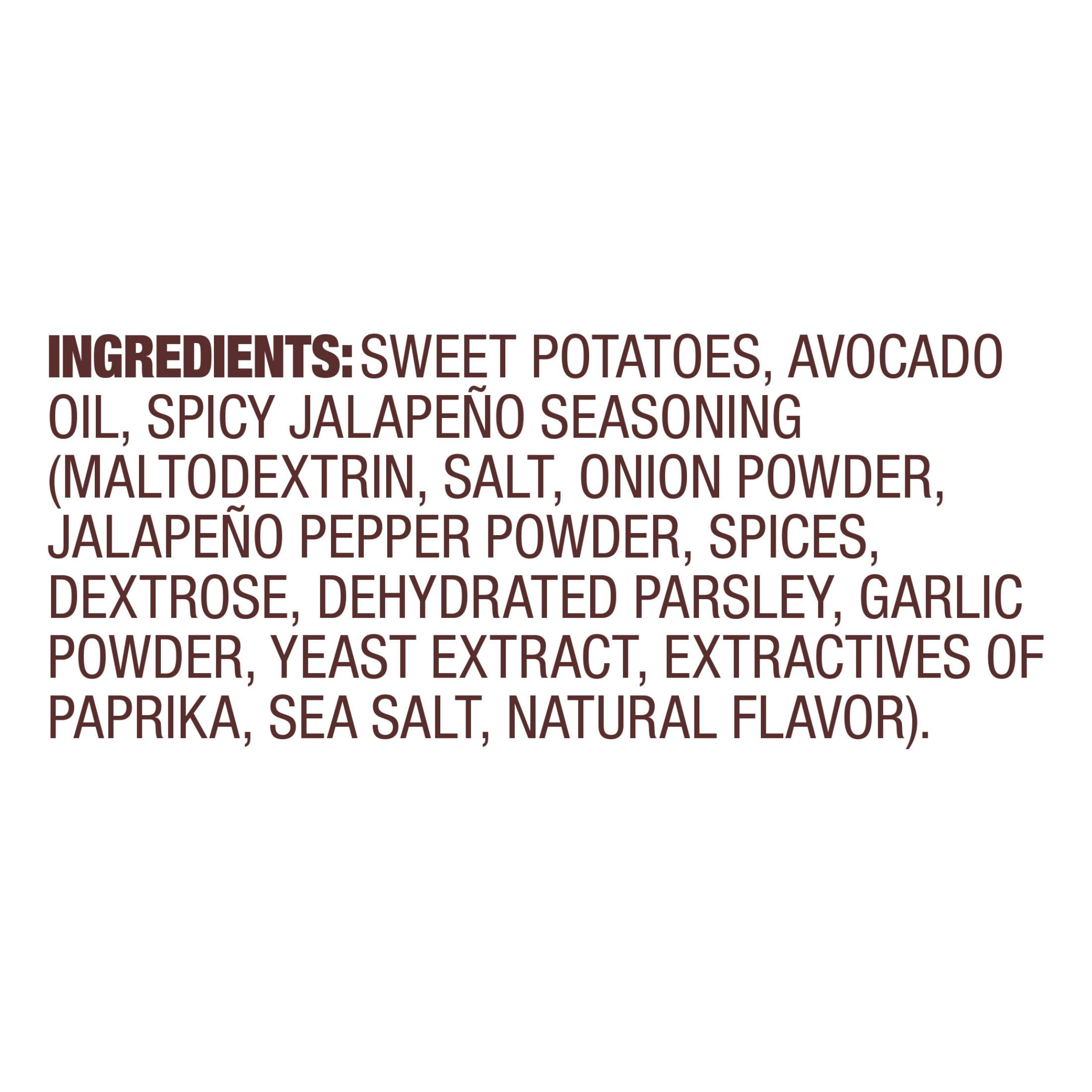 (3 pack) Jackson's Sweet Potato Spicy Jalapeno Chips, Avocado Oil, Free of Top 9 Allergens, Vegan, 5 oz