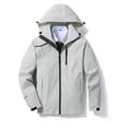 thumbnail image 3 of Frontwalk Wind Resistant Zipper Jacket Mens Rain Jacket Waterproof with Hooded Hiking Coat Lightweight Windbreaker, 3 of 7