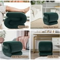 thumbnail image 7 of BISHE Modern S-Shaped Ottoman, Upholstered Footstool Bench for Bedroom, Living Room, Makeup Room or Entryway, Soft and Stylish Pouf Stool or Shoe Bench (Green Velvet), 7 of 7