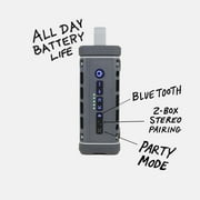 Turtlebox Ranger Li-Ion Battery-Powered Ultra-Portable Speaker, Gray