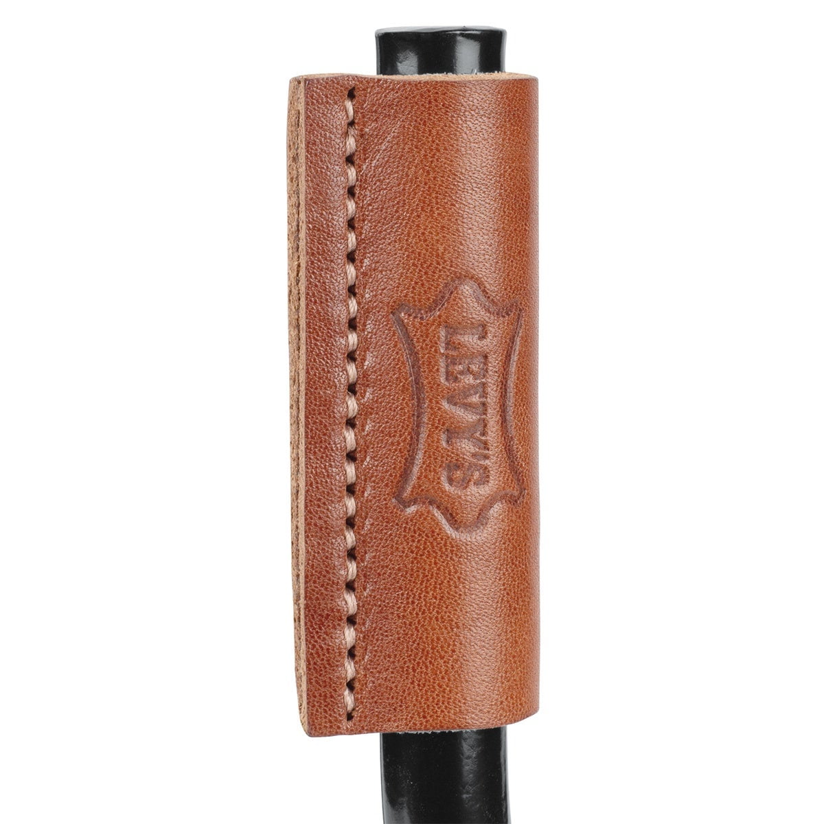 Levy's Black Forged Guitar Hanger w/ Tan Leather