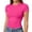 3# Hot Pink, variant on Women's Casual Basic Slim Fit T Shirts | Summer Clothes 2026 Going Out Crop Tops Short Sleeve Crew Neck Ladies Tees Khaki 2XL