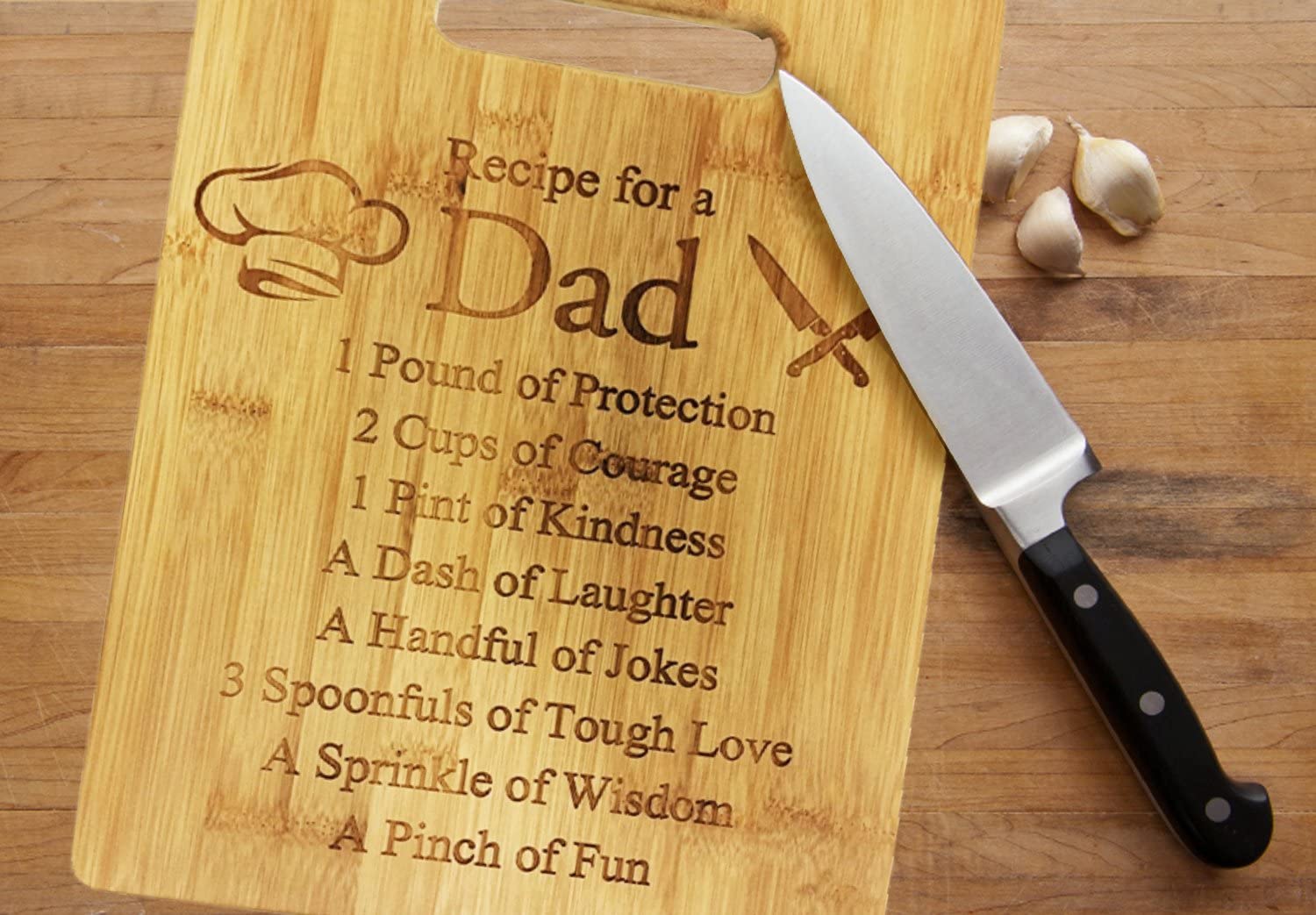 World's Best Dad Cutting Board | 11.5x8.75, Bamboo, PlaqueMaker