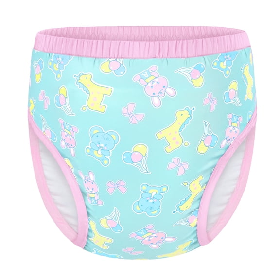 Littleforbig Soft Silky Underwear Comfortable Washable Reusable Adult Training Pants - Full Print Parade S