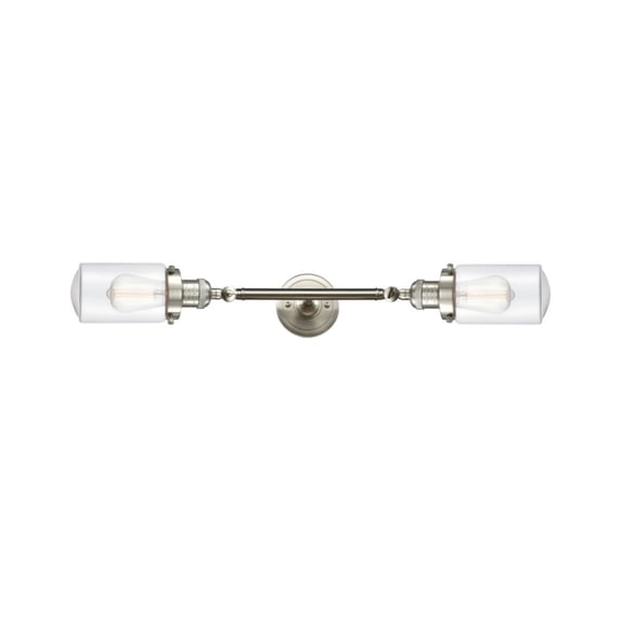 208L-SN-G312-LED-Innovations Lighting-Dover-7W 2 LED Bath Vanity in Traditional Style-4.5 Inches Wide by 23.75 Inches High Brushed Satin Nickel