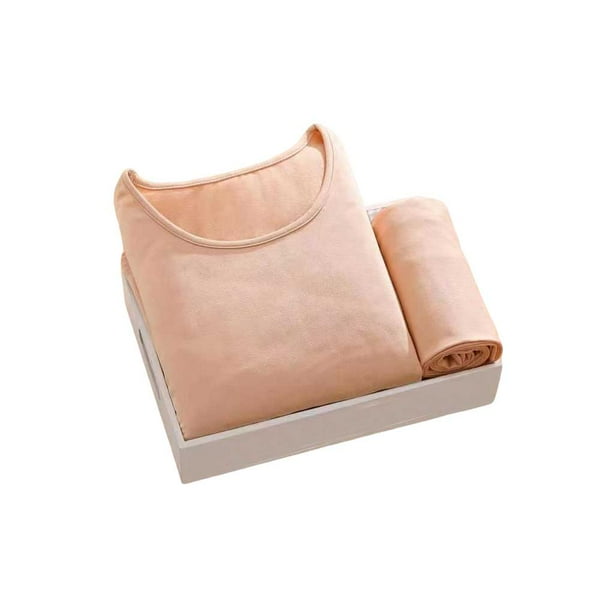 sweethay Ropa interior de lana engrosada, camiseta interior de invierno, medias térmicas, camisetas interiores cálidas largas, ropa de pregrado Personal conjuntos de ropa 7Beige/XL 55-62.5kg sweethay AP013757-03
