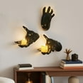 thumbnail image 6 of Pack of 3 Wall Mounted Creepy Hands with Lighted Candles Spooky Halloween Wall Hands Hangers Decor Gothic Hanging Wall Art Included Install Screws for Halloween Home Wall Decor(Style A+B), 6 of 9