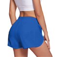 thumbnail image 5 of Jxximdong Shorts for Women Womens Running Workout Elastic Waist Pants Shorts Athletic Pocket Pants Blue L Pants, 5 of 8