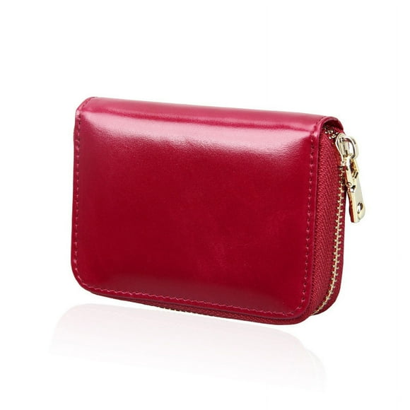 Fashionable card holder first layer oil wax leather genuine leather men and women anti-RFID card holder card holder