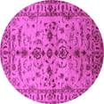 thumbnail image 1 of Ahgly Company Indoor Round Oriental Pink Traditional Area Rugs, 4' Round, 1 of 4