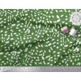 thumbnail image 2 of Soimoi Green Poly Georgette Fabric Cow Animal Skin Printed Fabric 1 Yard 52 Inch Wide, 2 of 3