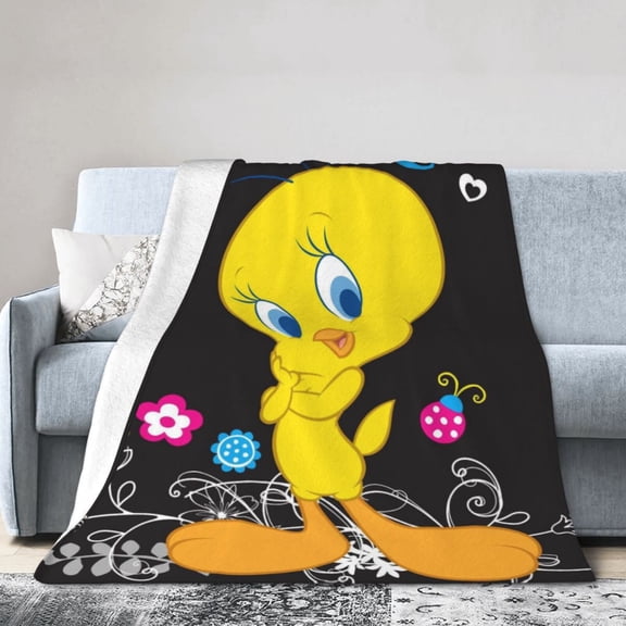 Tweety Bird Looney Tunes Throw Blanket Kids Plush Blanket Ultra-Soft Micro Flannel Fleece Blanket for Bedding Sofa Travel 30"x40"