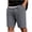 Gray, variant on Mens Ribbed Knit Casual Shorts 9" Inseam Summer Lounge Elastic Waist Drawstring Above Knee Length Short Pants with Pockets