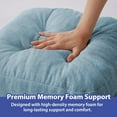 thumbnail image 3 of Chair Cushions for Dining Chairs, Dining Chair Cushions, Tufted Indoor Chair Pads with Ties & Non Slip Backing, Seat Cushions for Kitchen Chairs 16.5” x 16.5” x 3.5”, Set of 4, Light Blue, 3 of 14