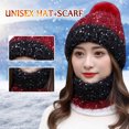 thumbnail image 2 of iHPH7 Winter Scarf Windproof Scarf Hats Winter Hats for Women Gorros De Frio Para Mujeres Neck Warmer Hat Scarf Hat with Scarf Attached Red One Size, 2 of 6