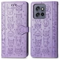 thumbnail image 2 of Funda Cartera FOXDOCK para Motorola Edge 50 Neo , Flip PU con Relieve de Gatos y Perros, Tarjetero y Soporte, 2 of 6