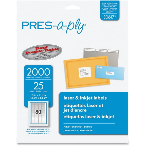 Avery Press-A-Ply Return Address Laser Labels