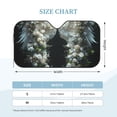 thumbnail image 2 of Kdxio Floral Angelic White Wings Print Windshield Sun Shade, Foldable Sun Blocker for Car,Truck,SUV Automotive Interior Sun Protection,Reflective Shade for Front Windshield(Medium), 2 of 6