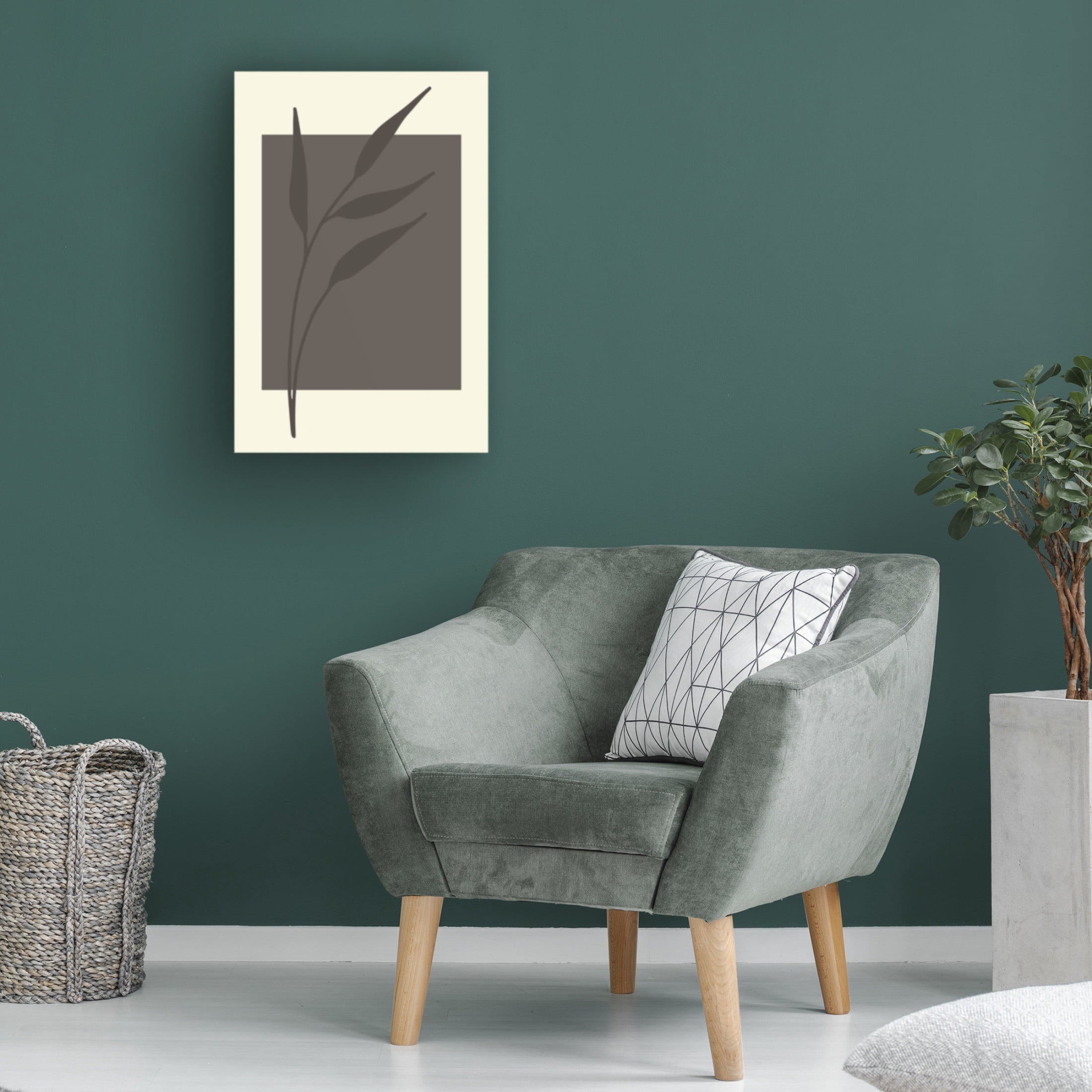 Trademark Fine Art jay stanley Abstract Minimal Plants 4 Canvas Wall Art