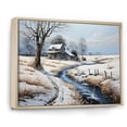 thumbnail image 2 of Designart "Countryside Winters Touch Collage II" Landscapes Floater Framed Wall Art Living Room, 2 of 7