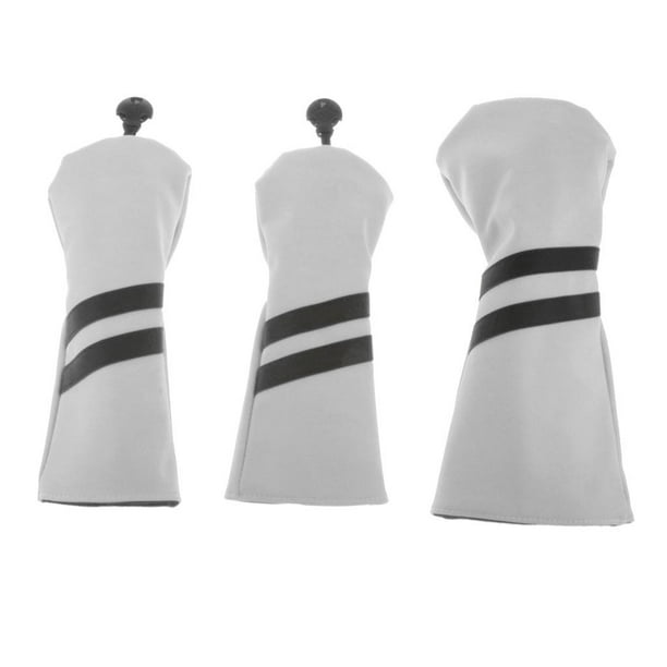 Paquete de 3 Cubiertas de Madera para la Cabeza del Conductor Sunnimix Blanco Casco de golf deportivo