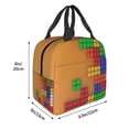 thumbnail image 3 of Easygdp Colorful Building Blocks A Bolsa Térmica Premium - Tela Oxford Impermeable, Gran Capacidad, Bolsillo Frontal, Unisex para Trabajo, Escuela, Actividades al Aire Libre y Picnics, 3 of 8