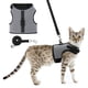 thumbnail image 4 of Arnés para caminar para mascotas, chaleco, correa segura para el pecho, acolchado, transpirable, decoración de entrenamiento, cuerda de tracción, accesorios para ropa, gris M Eigraketly PT000592-03, 4 of 7